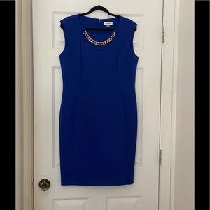 Calvin Klein Dress, Peacock Blue, Size 14